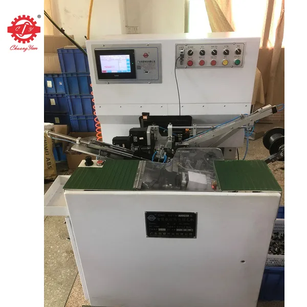 Pneumatic toothbrush filament cutting machine